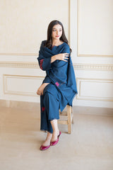 AISLING - 3PC DHANAK EMBROIDERED ZN-1051
