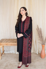 AISLING - 3PC DHANAK EMBROIDERED ZN-1040