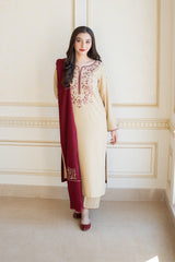 AISLING - 3PC DHANAK EMBROIDERED ZN-1053