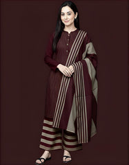 Marina Khaddi Sussi 3Piece Winter Special (Mehroon)