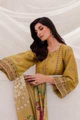 JAZMIN- 3PC DHANAK EMBROIDERED ZN-1067