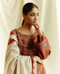 Coco By Zara Shah Jahan Dhanak Embroidery Unstitch 3 Piece Dress ZN-1179