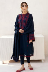 JAZMIN- 3PC DHANAK EMBROIDERED ZN-1066
