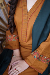 AISLING - 3PC DHANAK EMBROIDERED ZN-1062