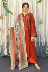 URGE - 3PC DHANAK EMBROIDERED ZN-1063