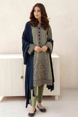 JAZMIN - 3PC DHANAK EMBROIDERED ZN-1068
