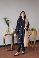 AISLING - 3PC DHANAK EMBROIDERED ZN-1010
