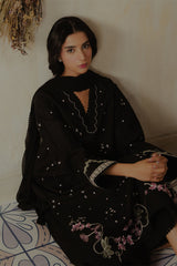ZIVA - 3PC DHANAK EMBROIDERED ZN-1091