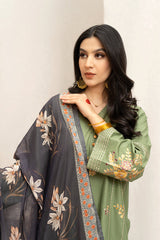 URGE - 3PC DHANAK EMBROIDERED ZN-1059