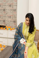 URGE - 3PC DHANAK EMBROIDERED ZN-1056