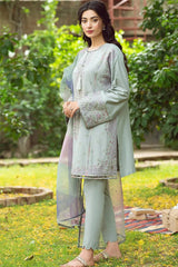 JAZMIN - 3PC DHANAK EMBROIDERED ZN-1024