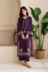GARNET - 3PC DHANAK EMBROIDERED ZN-1090