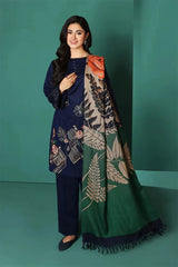 NISHAT -3PC DHANAK EMBRIODERED ZN-1099