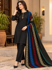 Marina Khaddi 3Piece Indian Banarsi Winter Special (Black)