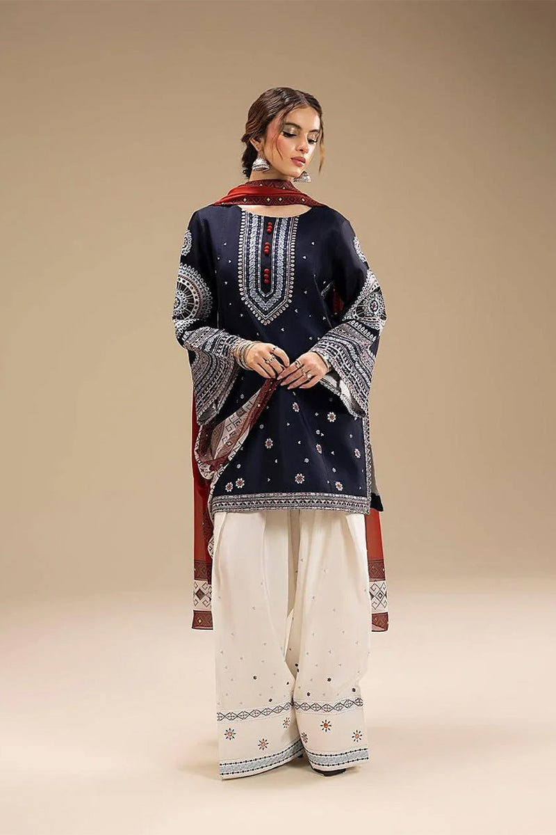 JAZMIN - 3PC DHANAK EMBROIDERED ZN-1013
