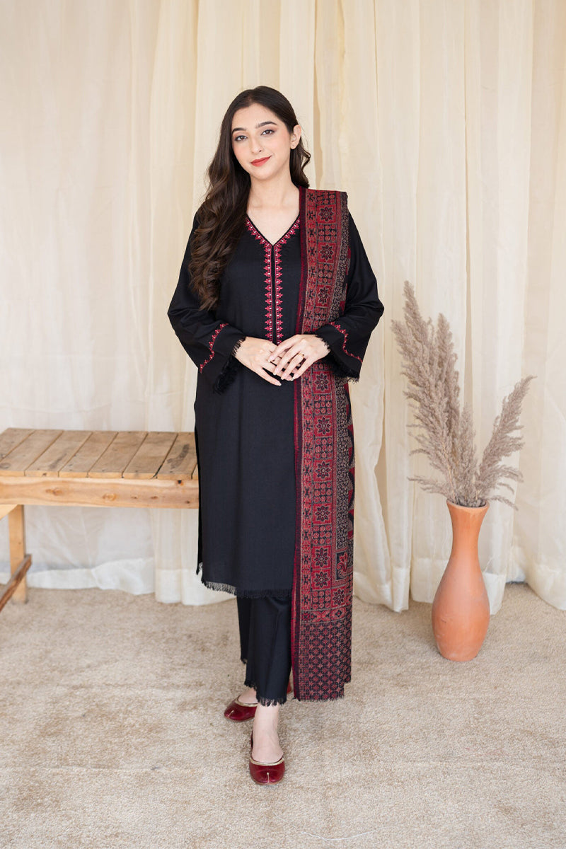 AISLING - 3PC DHANAK EMBROIDERED ZN-1040