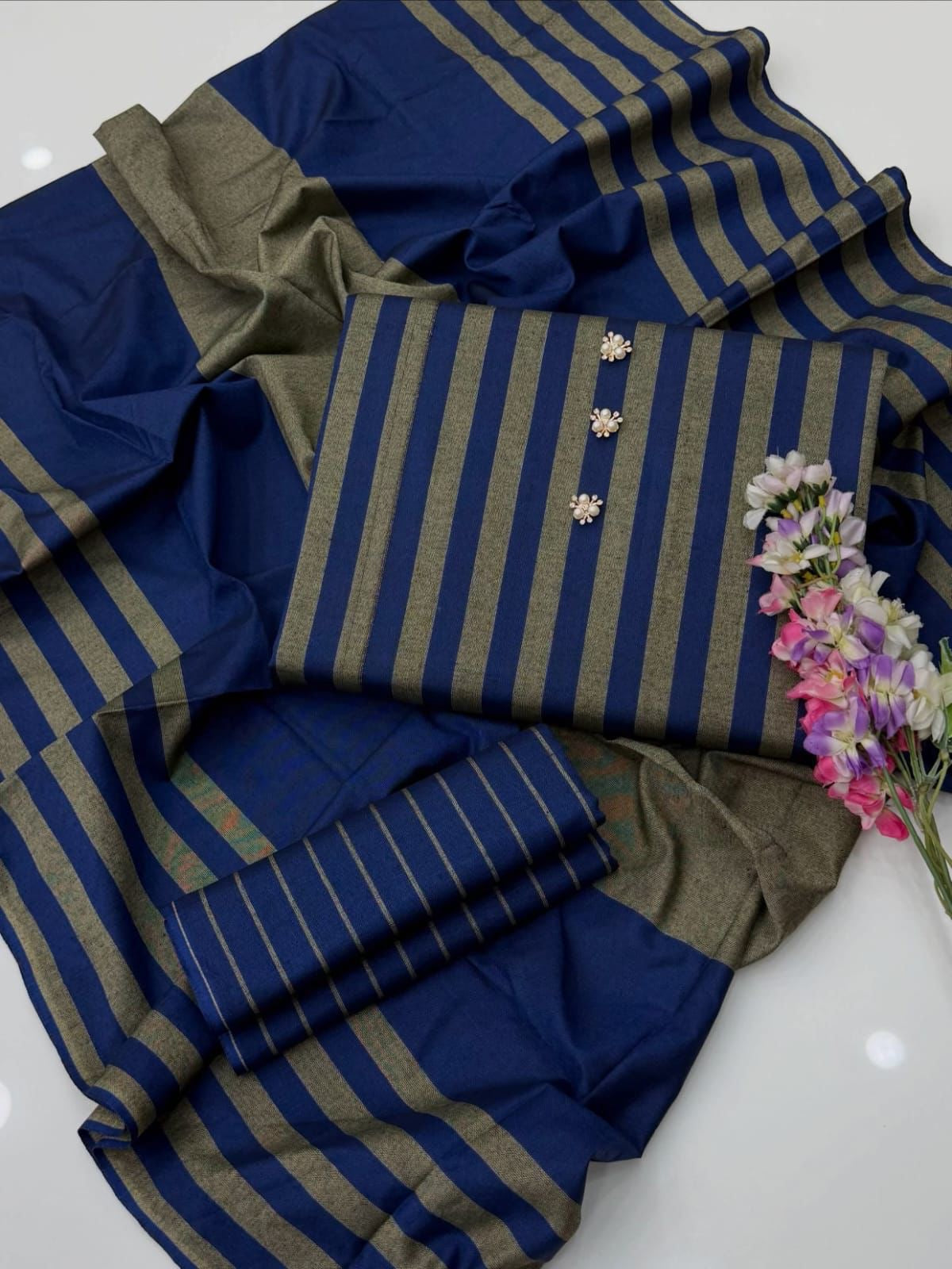 Marina Khaddi Sussi 3Piece Winter Special (Blue)