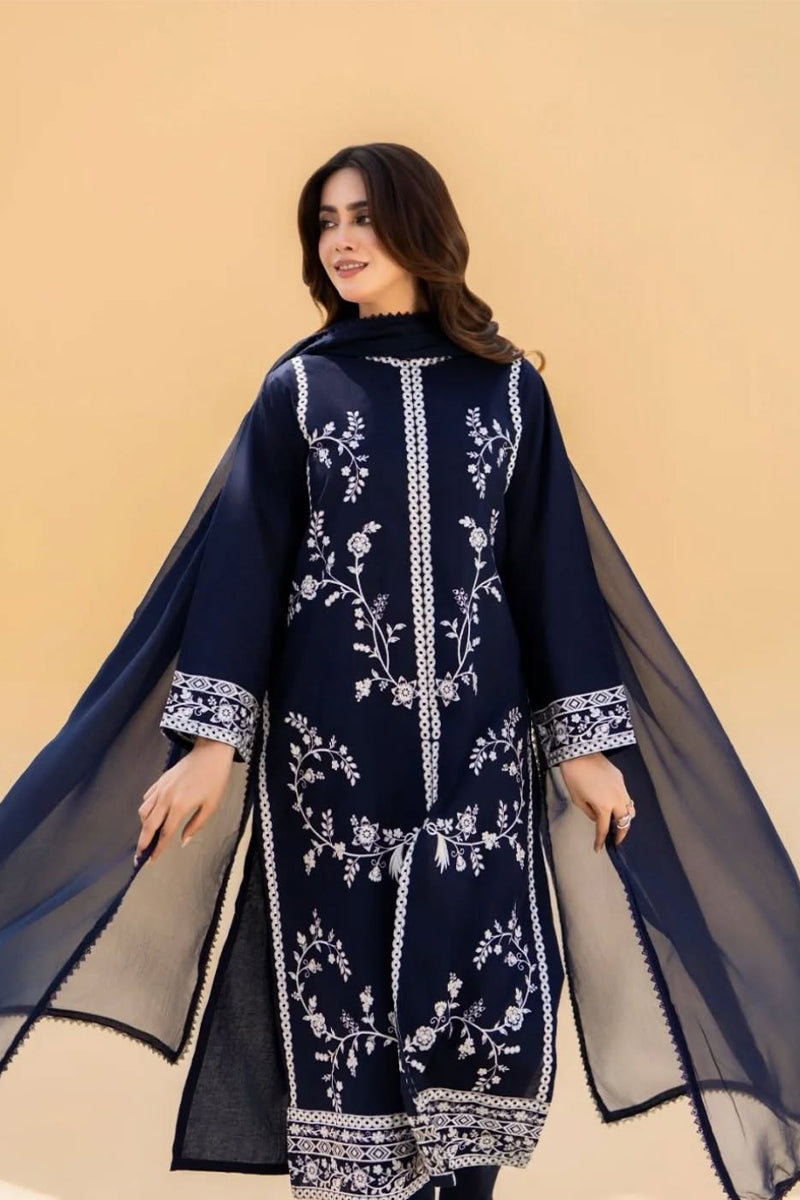SERAN - 3PC DHANAK EMBROIDERED ZN-1095