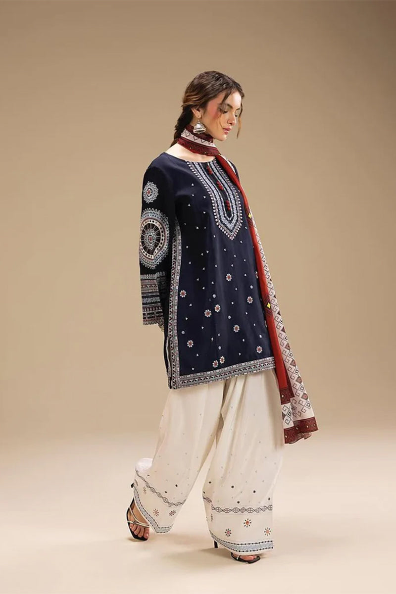 JAZMIN - 3PC DHANAK EMBROIDERED ZN-1013