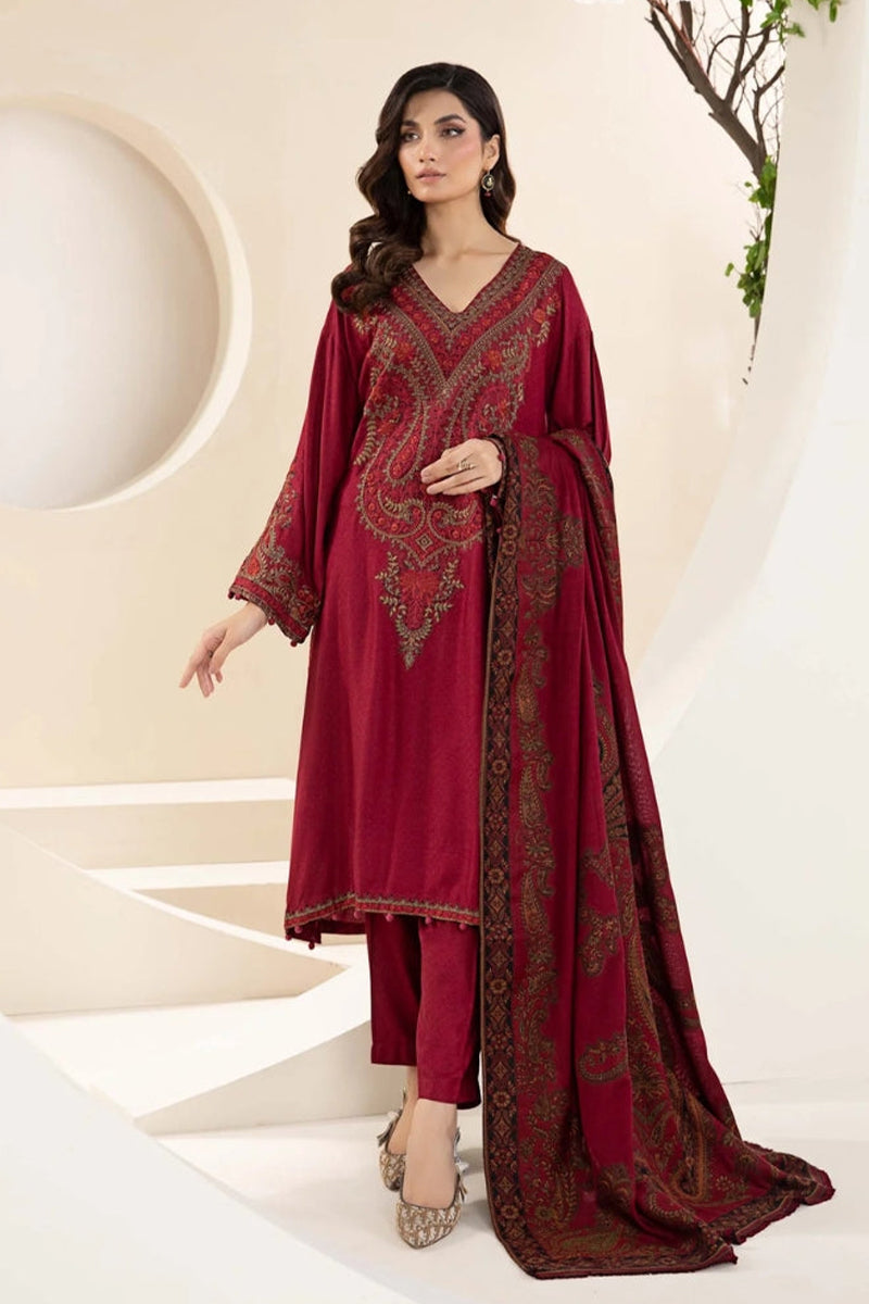 MARIA B -3PC DHANAK EMBRIODERED ZN-1034