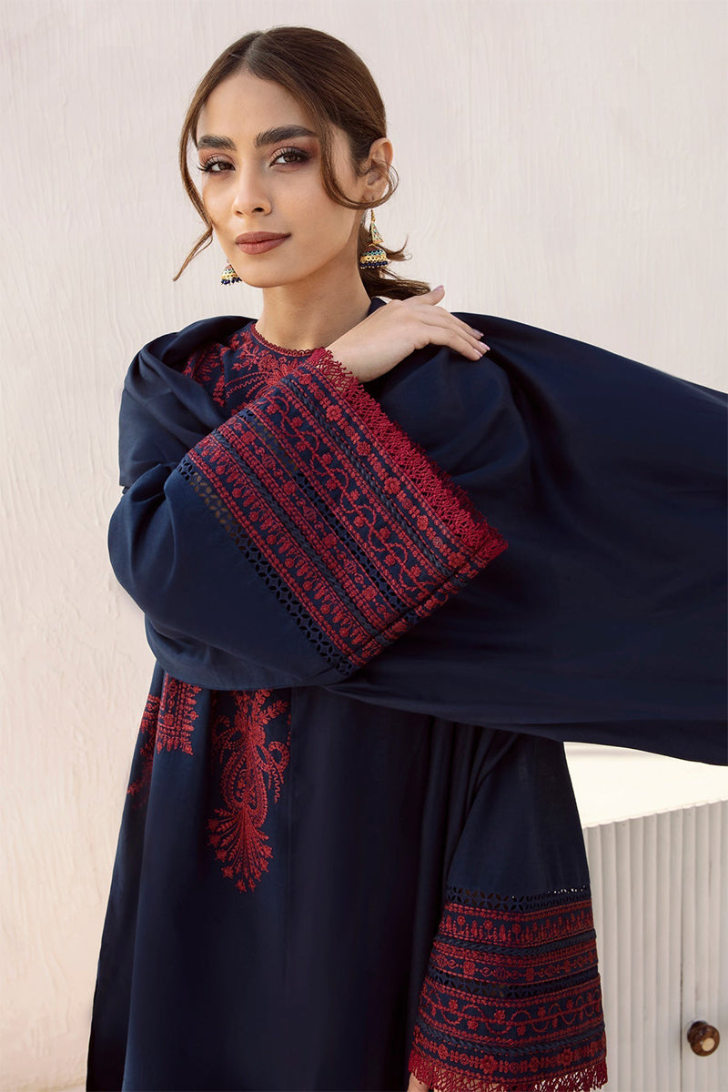JAZMIN- 3PC DHANAK EMBROIDERED ZN-1066