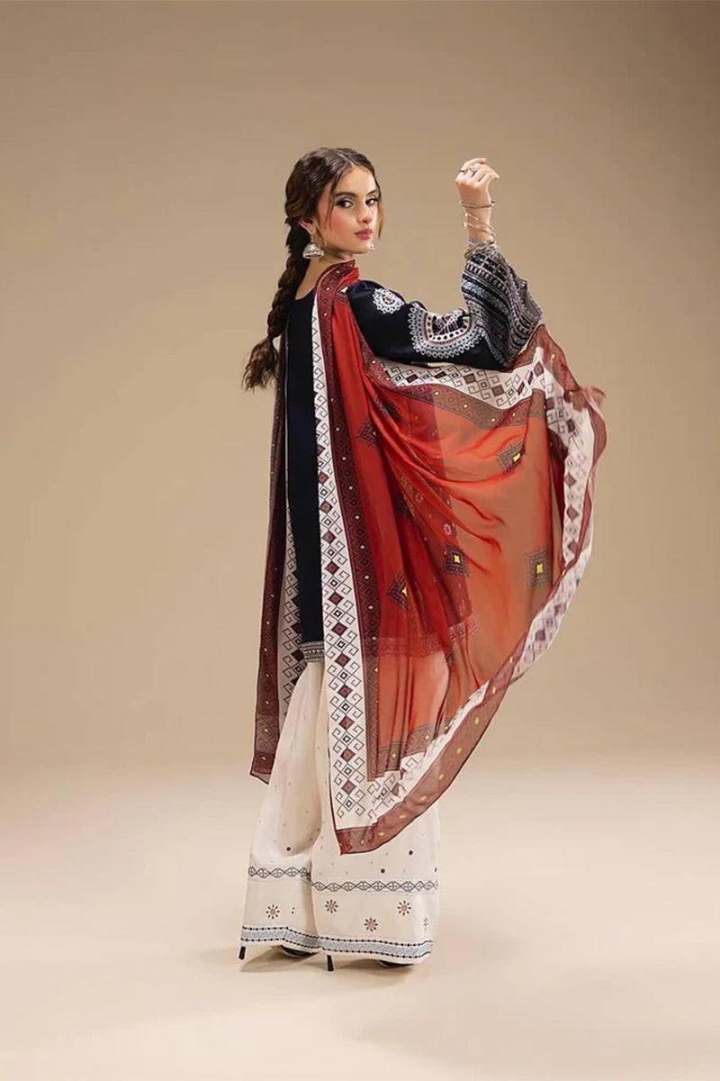 JAZMIN - 3PC DHANAK EMBROIDERED ZN-1013