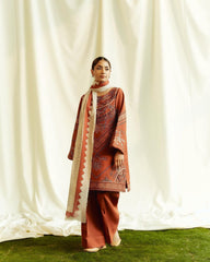 Coco By Zara Shah Jahan Dhanak Embroidery Unstitch 3 Piece Dress ZN-1179