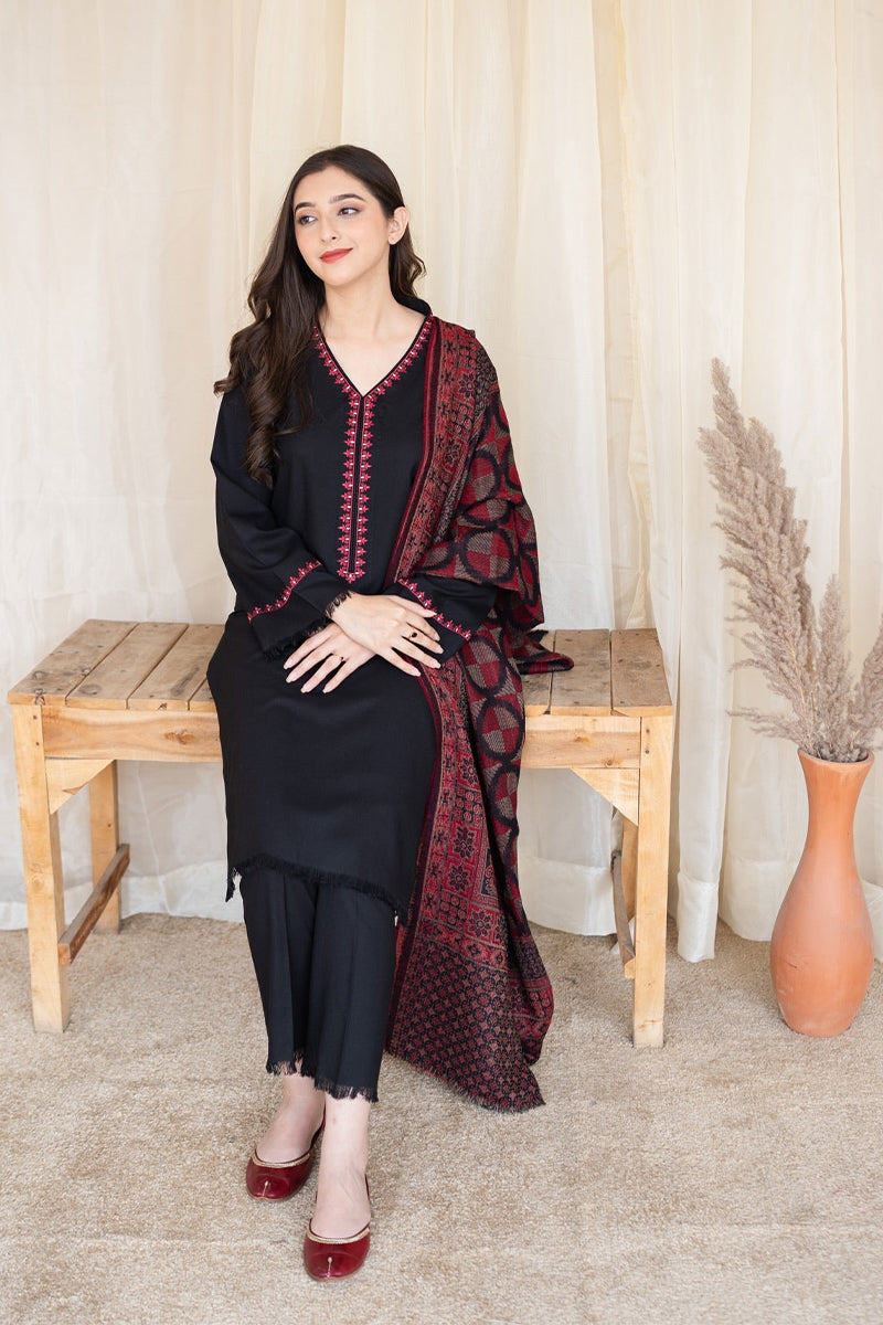 AISLING - 3PC DHANAK EMBROIDERED ZN-1040