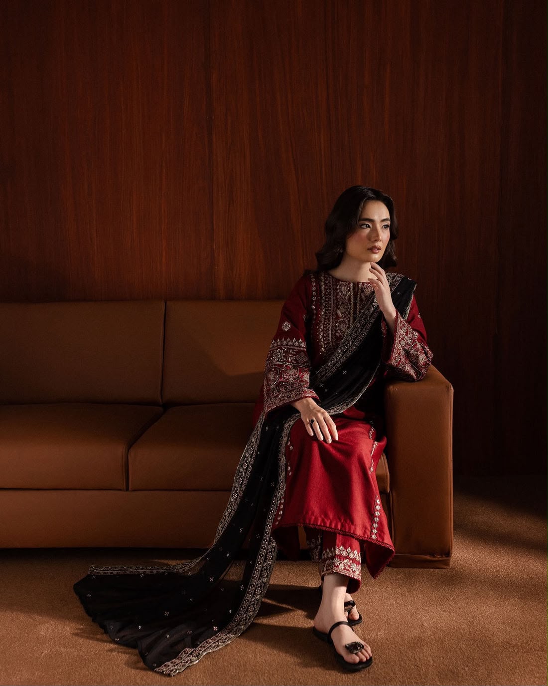 Batik Most Demanding Embroidery Dhanak 3 Piece Unstitched Dress ZN-1167