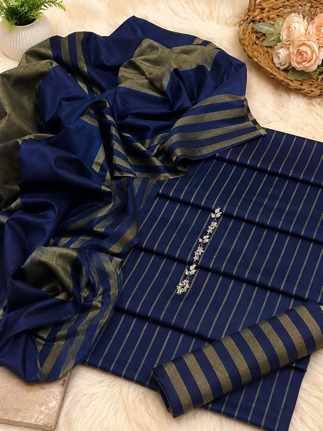 Marina Khaddi Sussi 3Piece Winter Special (Blue)