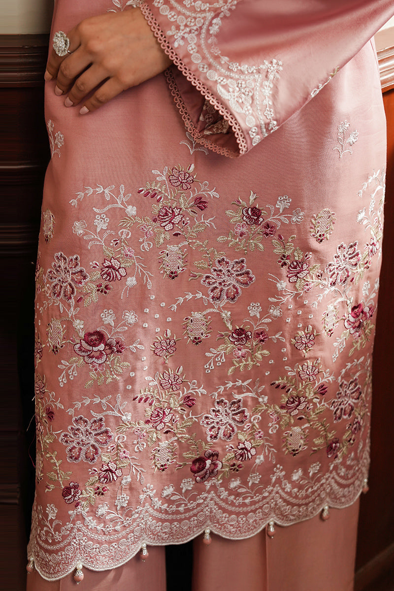 CROSS STITCH - 3PC DHANAK EMBROIDERED SHIRT WITH DHANAK EMBROIDERED SHAWL AND TROUSER - ZN-1163