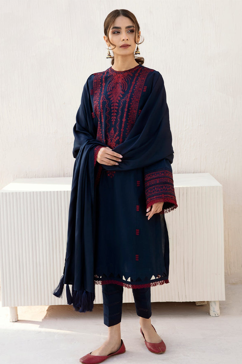JAZMIN- 3PC DHANAK EMBROIDERED ZN-1066