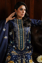 CROSS STITCH - 3PC DHANAK EMBROIDERED SHIRT WITH DHANAK EMBROIDERED SHAWL AND TROUSER - ZN-1152