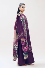 Bechtree Brand Embroidered Dhanak Stuff 3Pc Dress Unstitched ZN-1180