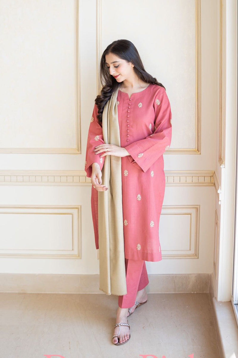 AISLING - 3PC DHANAK EMBROIDERED ZN-1039