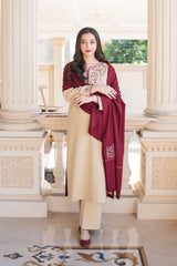 AISLING - 3PC DHANAK EMBROIDERED ZN-1053