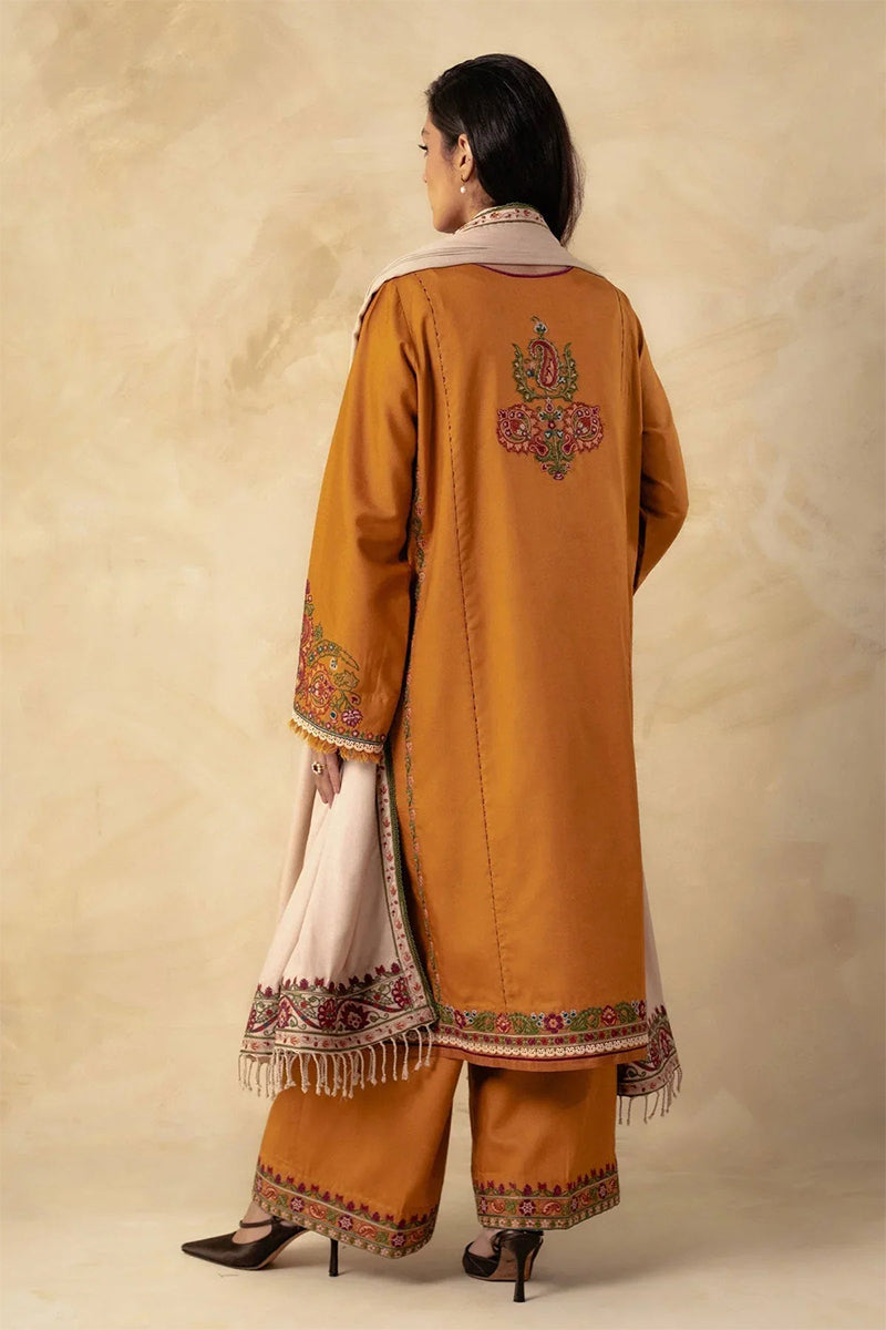 ZARA SHAHJAHAN - 3PC DHANAK EMBROIDERED ZN-1069