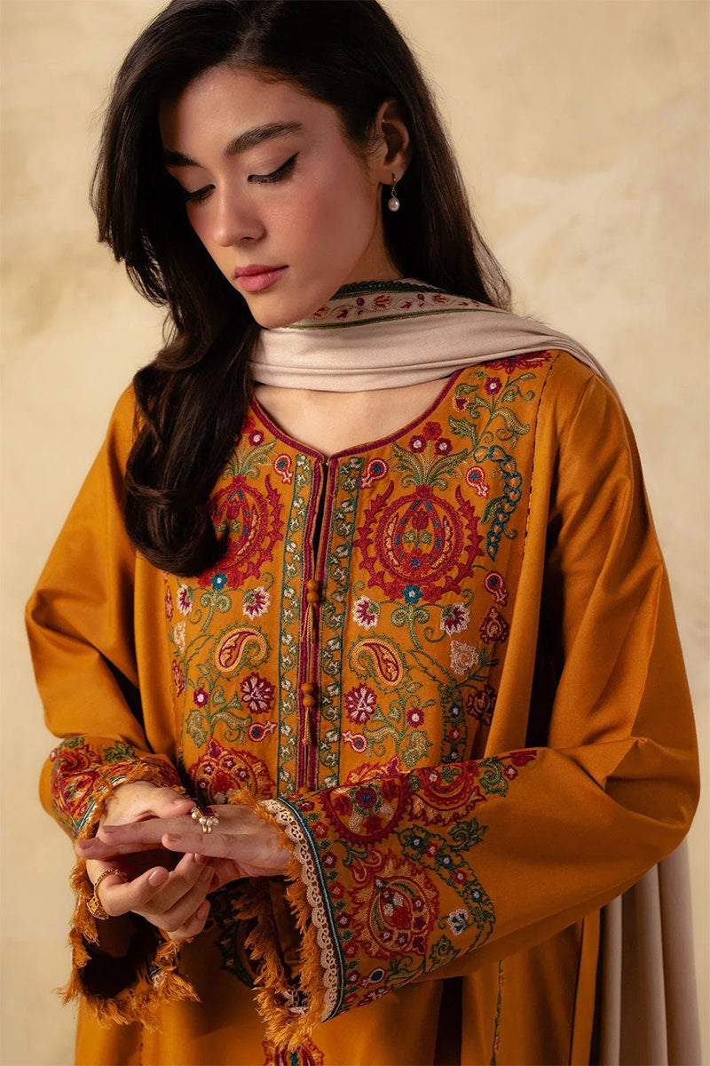 ZARA SHAHJAHAN - 3PC DHANAK EMBROIDERED ZN-1069