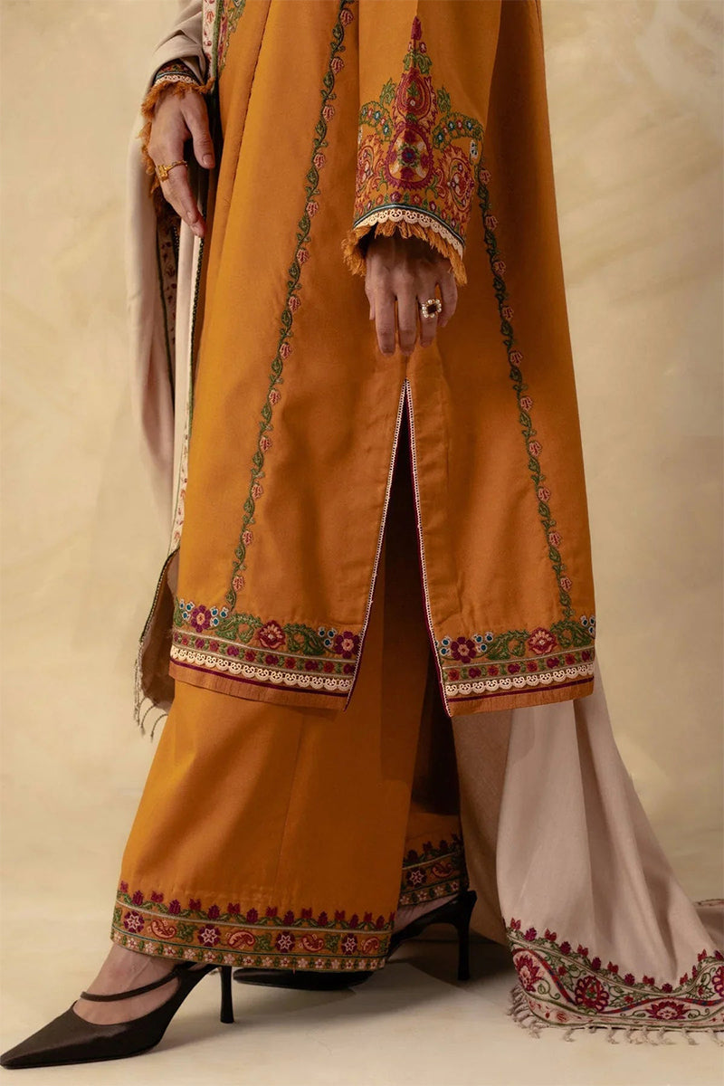 ZARA SHAHJAHAN - 3PC DHANAK EMBROIDERED ZN-1069