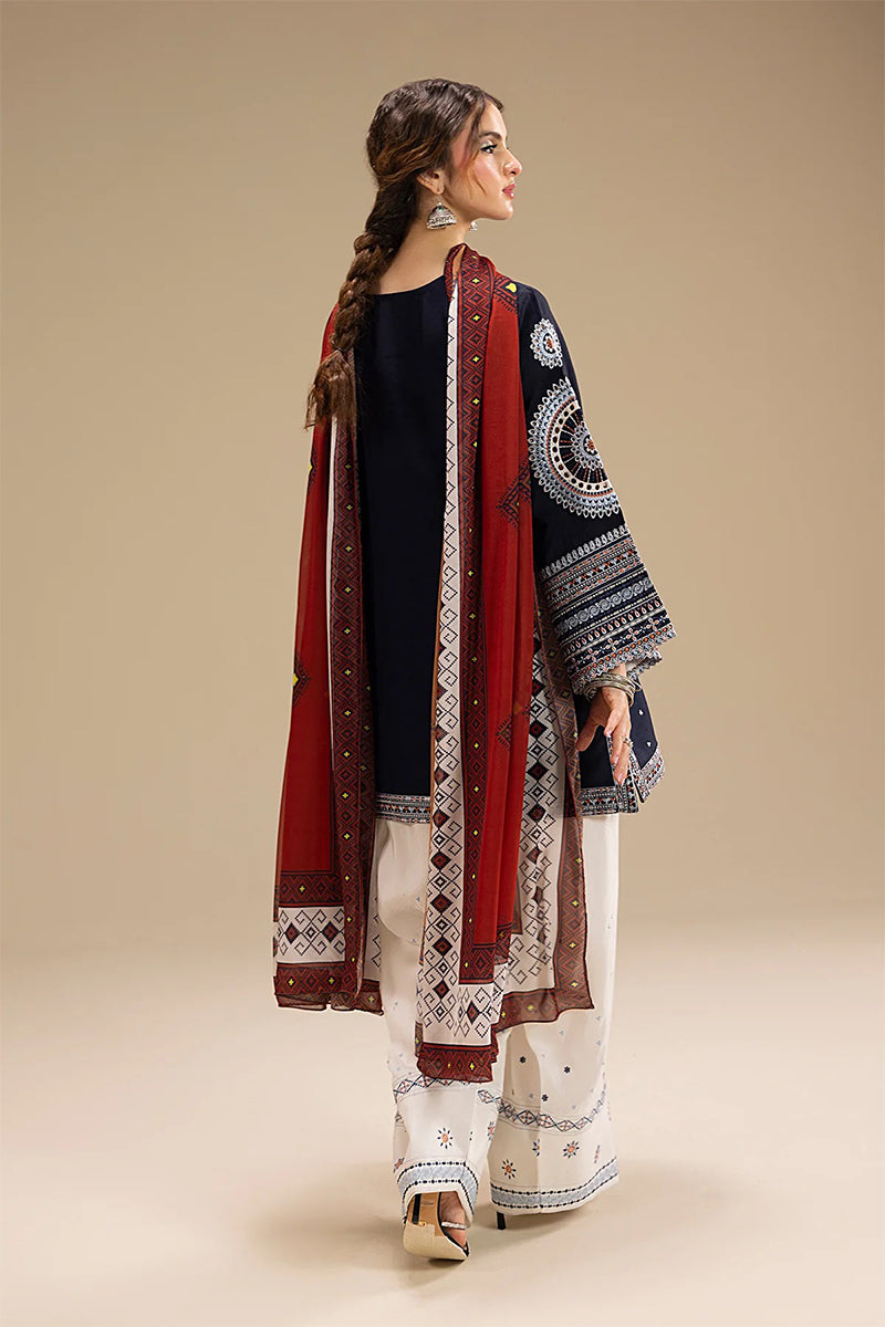 JAZMIN - 3PC DHANAK EMBROIDERED ZN-1013