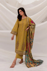 JAZMIN- 3PC DHANAK EMBROIDERED ZN-1067