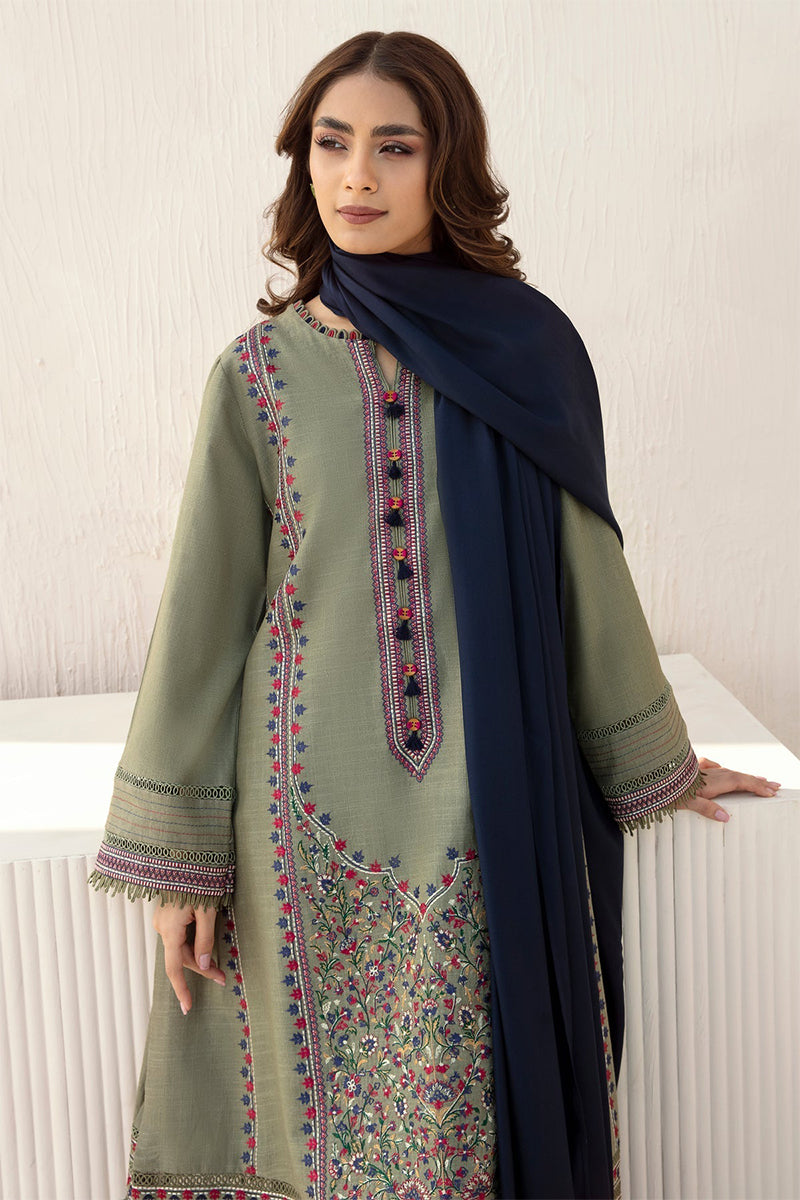 JAZMIN - 3PC DHANAK EMBROIDERED ZN-1068