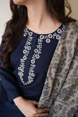 AISLING - 3PC DHANAK EMBROIDERED ZN-1061