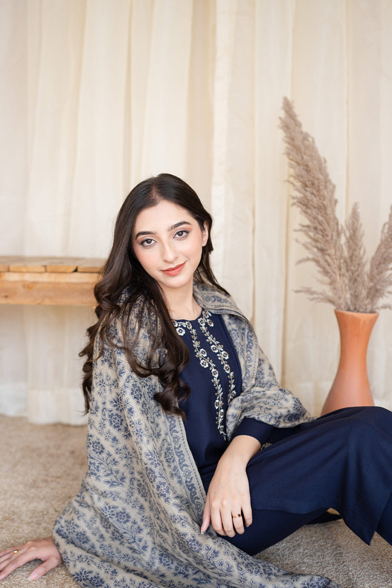AISLING - 3PC DHANAK EMBROIDERED ZN-1061