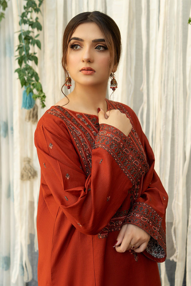 URGE - 3PC DHANAK EMBROIDERED ZN-1063