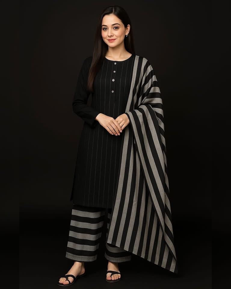 Marina Khaddi Sussi 3Piece Winter Special (Black)