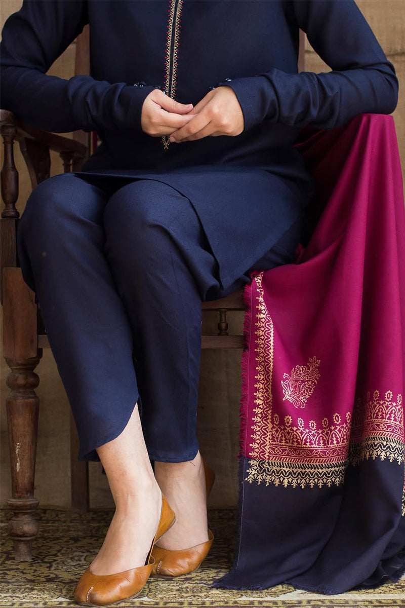 ZARPASH - 3PC DHANAK EMBROIDERED ZN-1017
