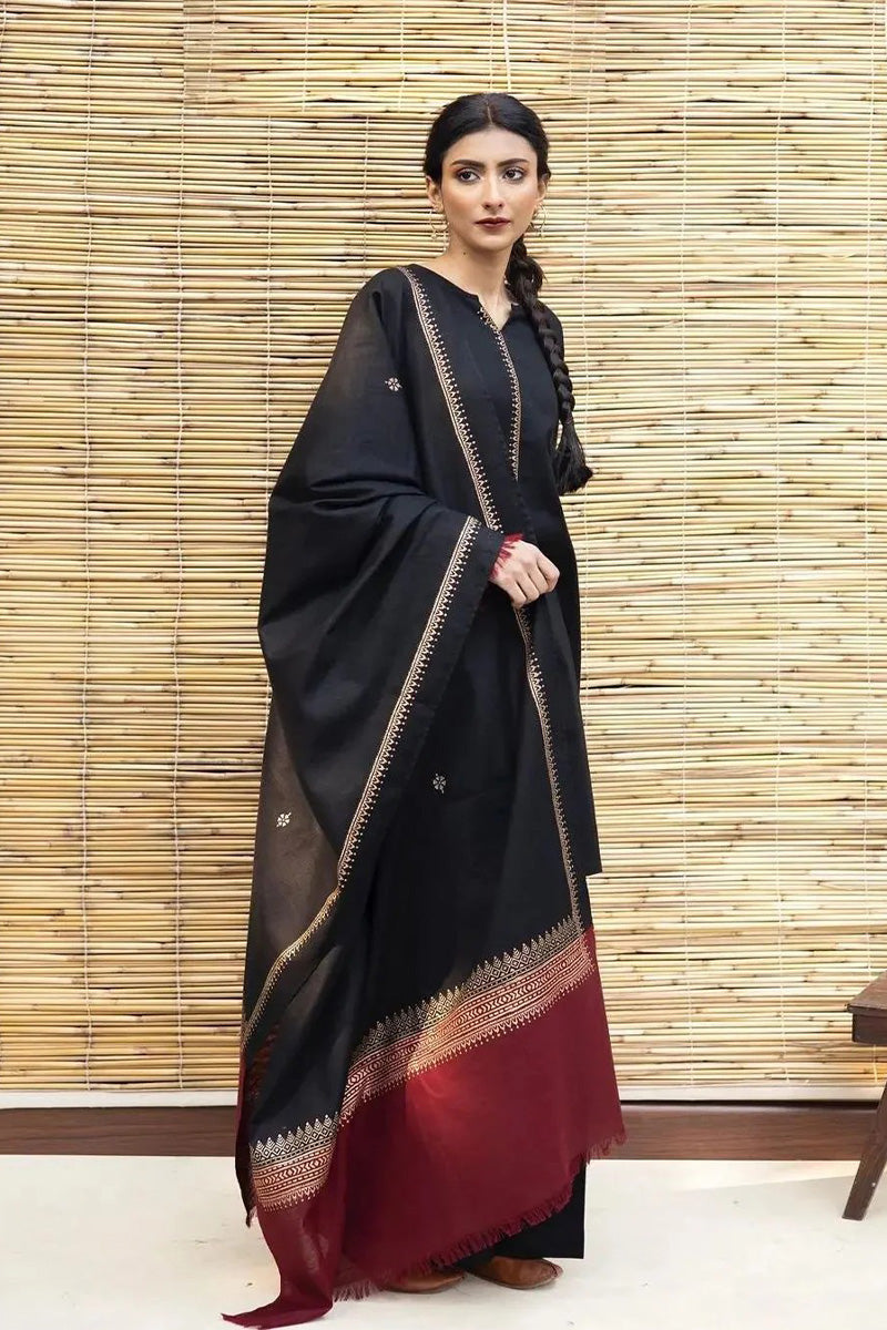 ZARPASH - 3PC DHANAK EMBROIDERED ZN-1018