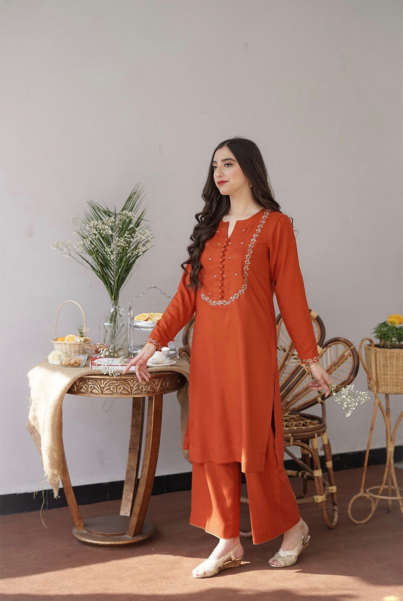 AISLING - 3PC DHANAK EMBROIDERED ZN-1012