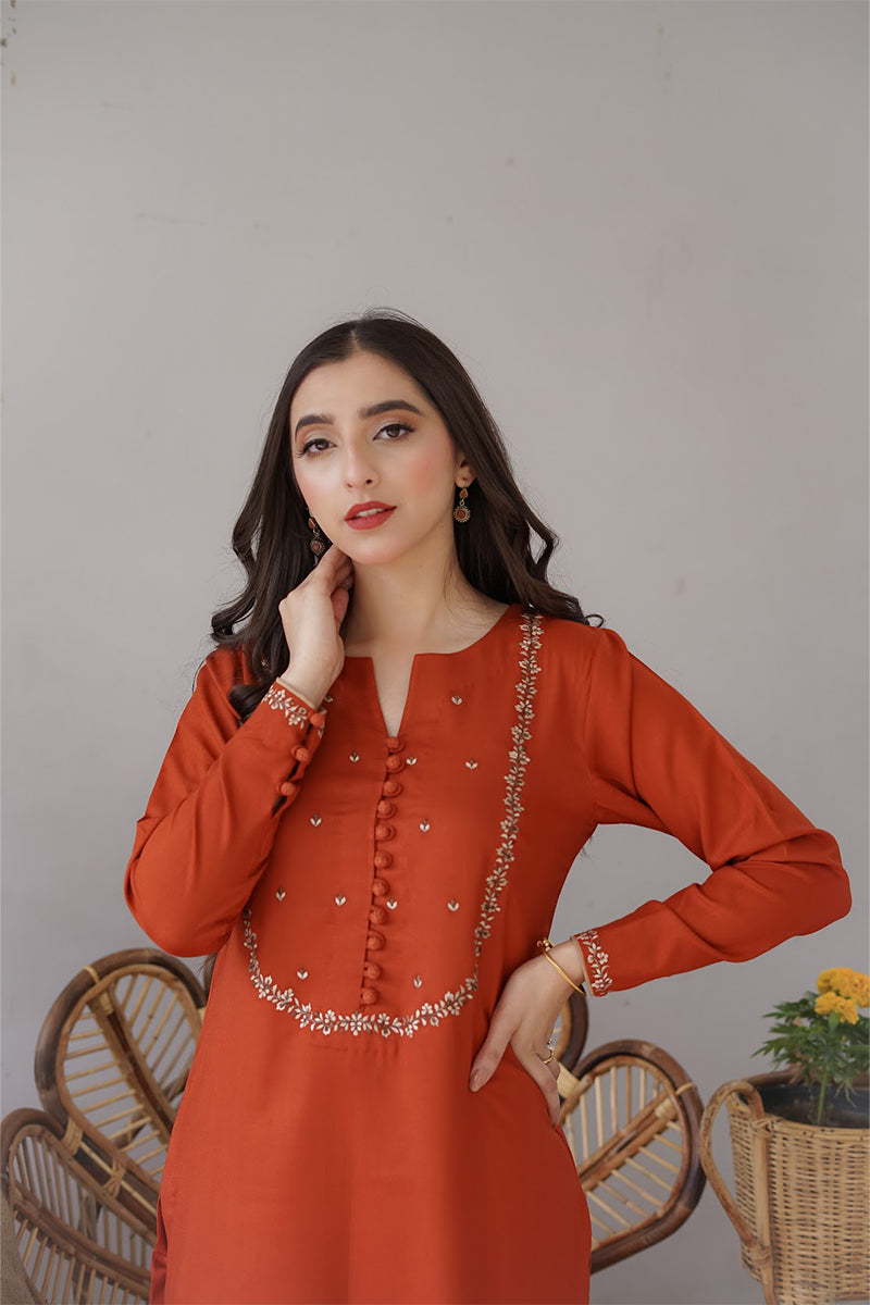 AISLING - 3PC DHANAK EMBROIDERED ZN-1012